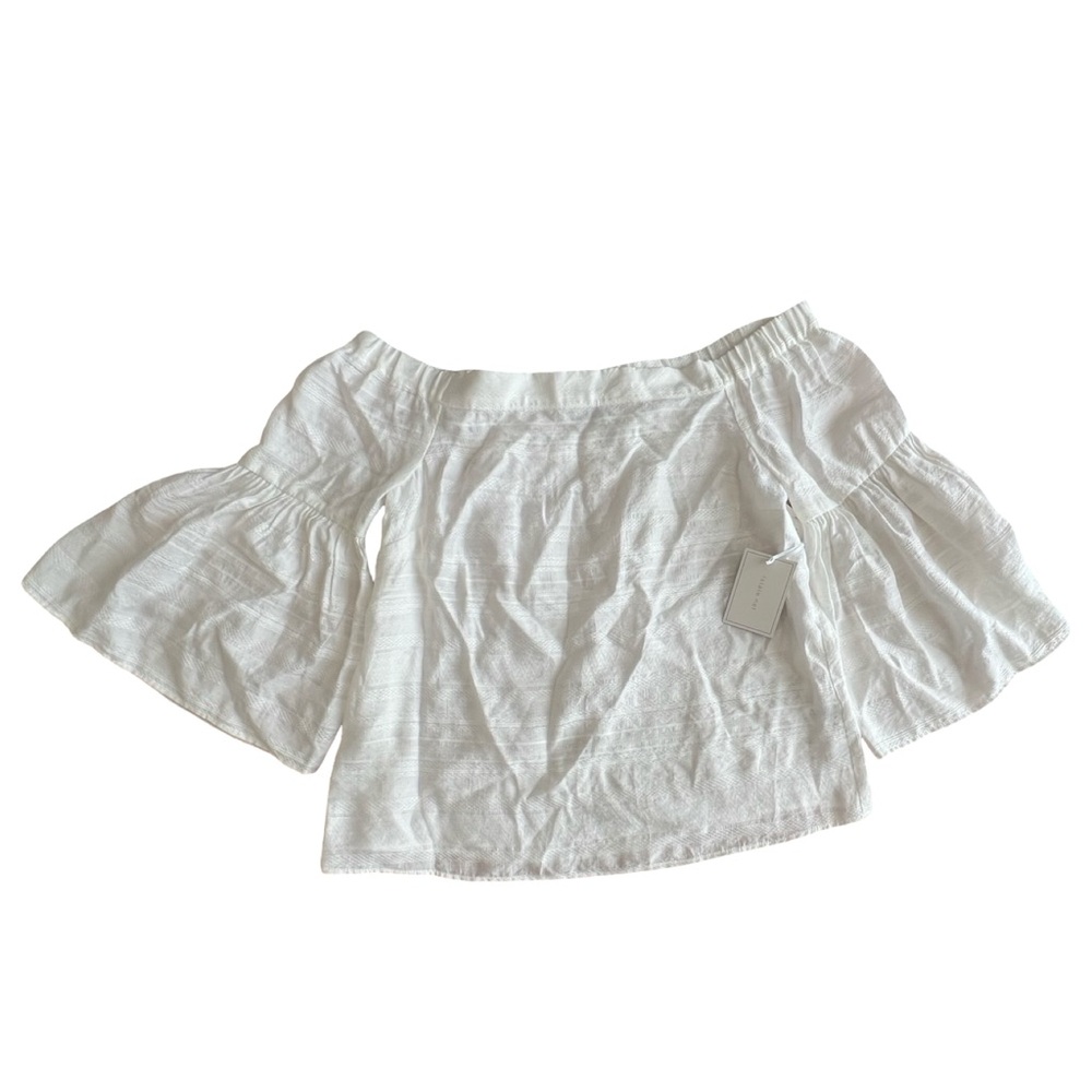 1.State Off the Shoulder Tiered Sleeve Blouse